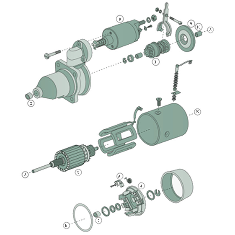 Ricambi per motorino d’avviamento BOSCH Modello JD, JE, ID