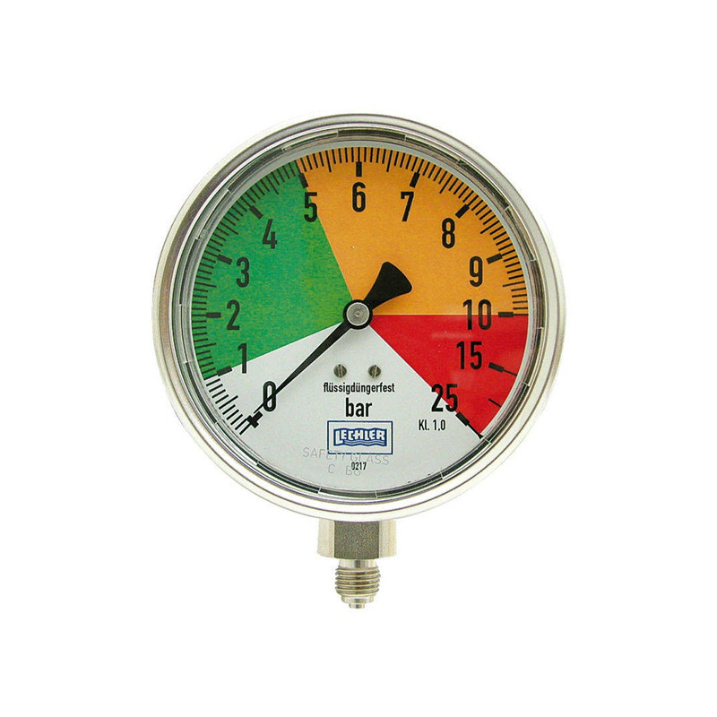 Manometro bar 0-5-25 raccordo inferiore 1/4" WIKA AF-670095009001290
