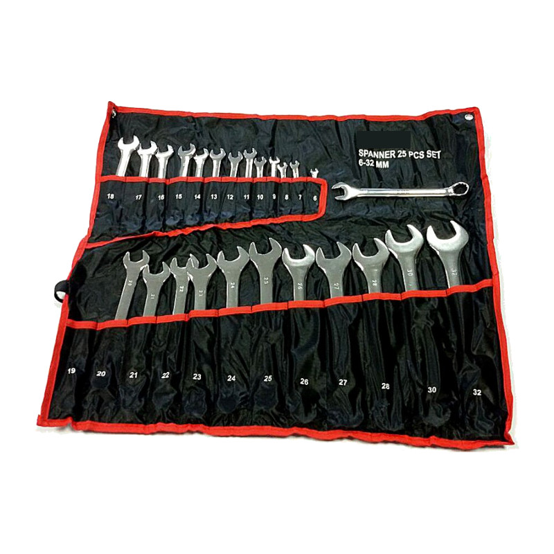 SET 25 PZ. CHIAVI COMBINATE 6 - 32 AF-RT0100