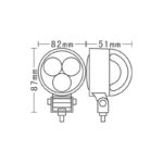 Lampada da lavoro 3X LED fascio di luce profondo - immagine 3