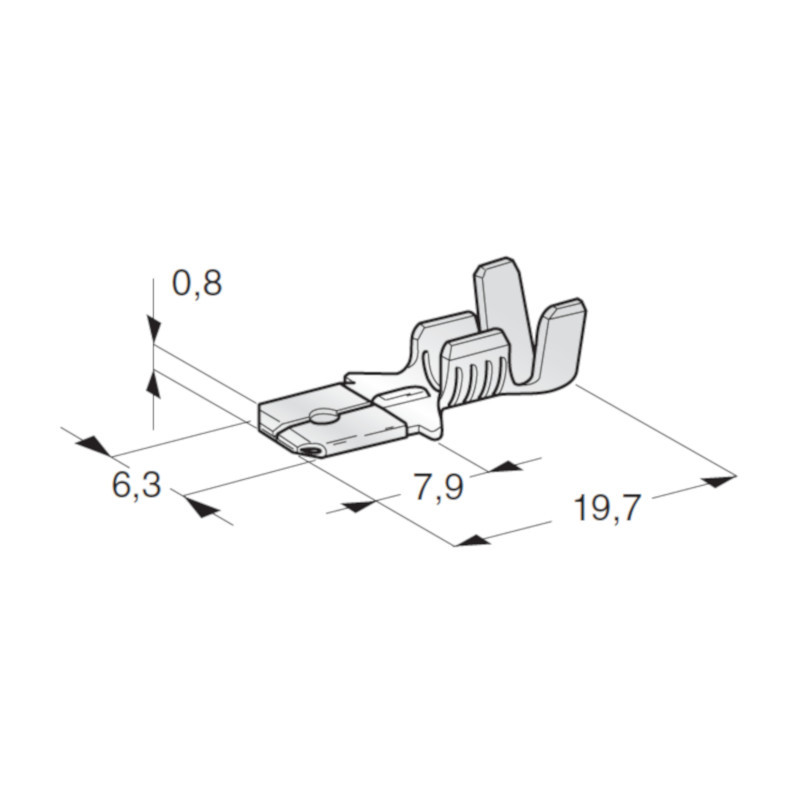 Terminale Faston maschio M630