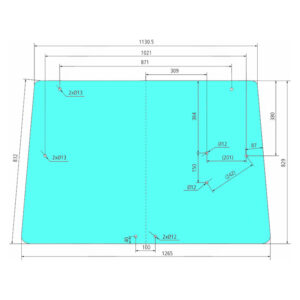 Lunotto posteriore con 2 fori AF-AL70847
