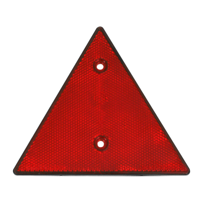 Riflettore triangolare rosso montato a vite - 155 x 135 mm.