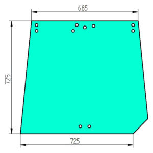 Lunotto posteriore curvo Kubota AF-3C58170553