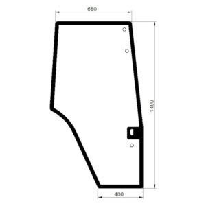 Vetro porta destra curvo oscurato AF-81871241